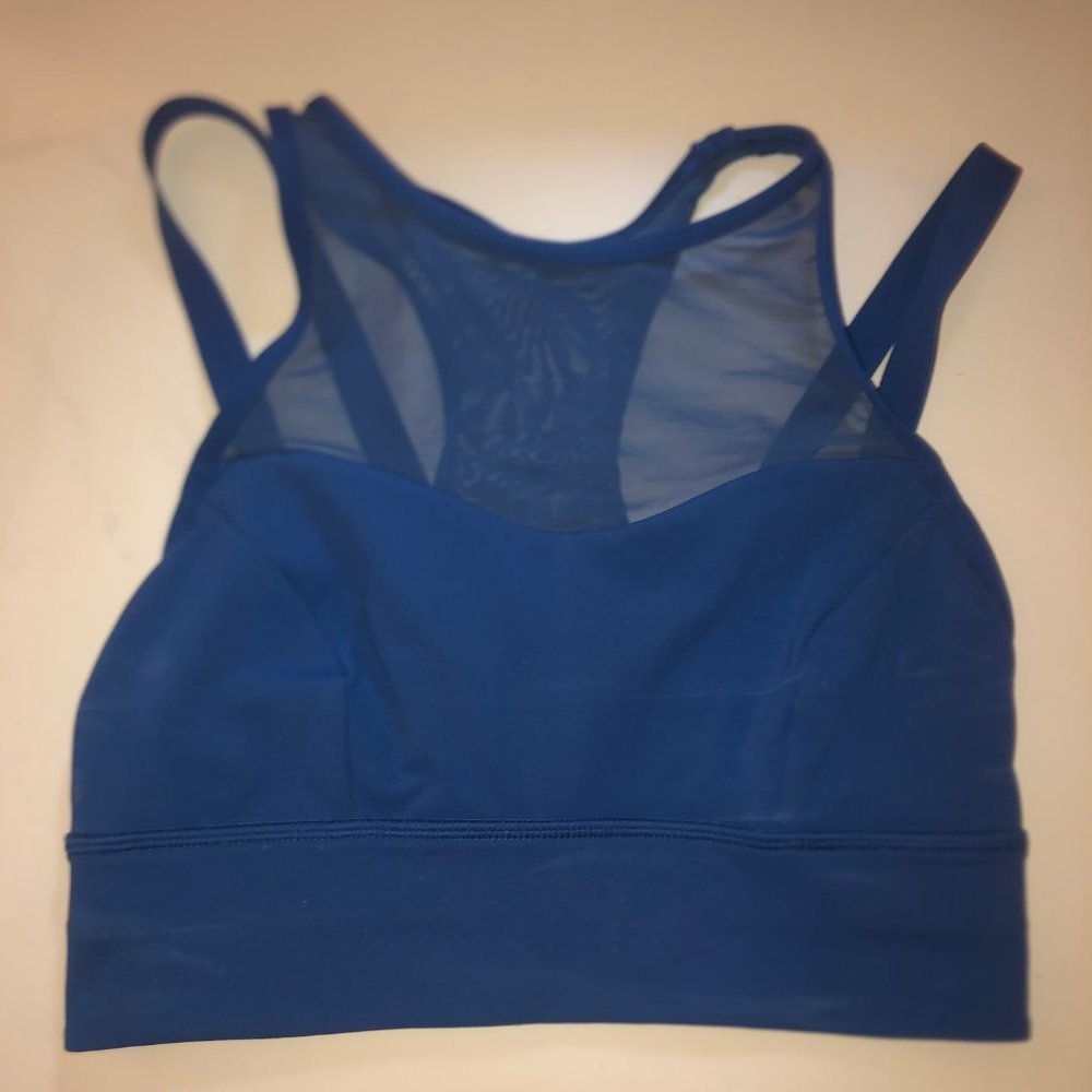 Lulu Lemon blue sheer sports bra